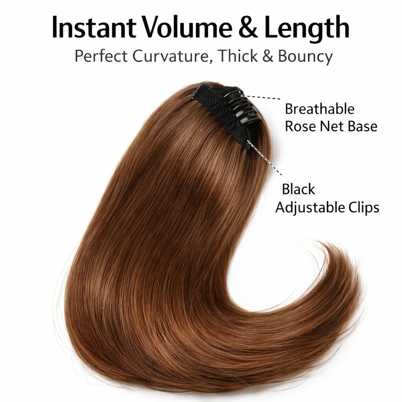 Ombre Drawstring Ponytail Extension — Sleek Straight, Natural Fit