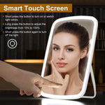 LED Makeup Mirror — Touch Control, 3 Light Modes, USB