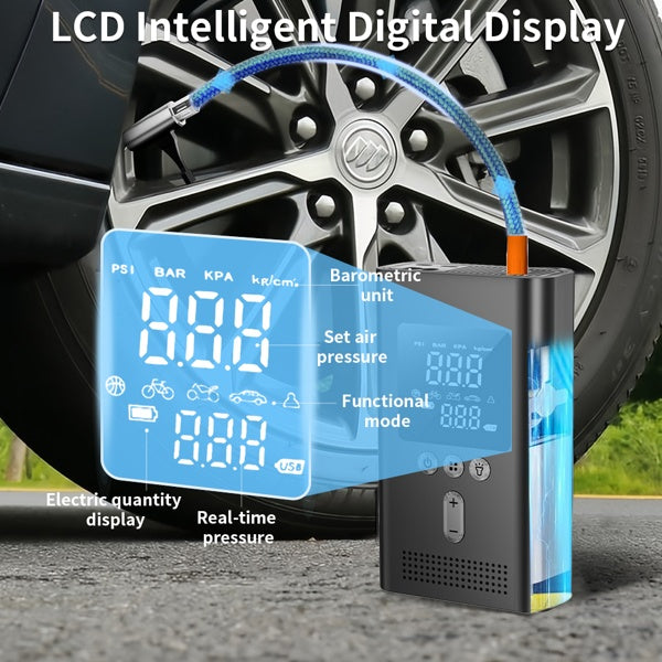 Portable Car Starter With Air Compressor,150PSI Digital Tire Inflator,Car Battery Starter 9.0 Gas 6.5L Diesel,Safe Clamps For Easy Use, Christmas Gift