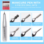 Rechargeable Nail Drill Kit — 45000 RPM, Cordless