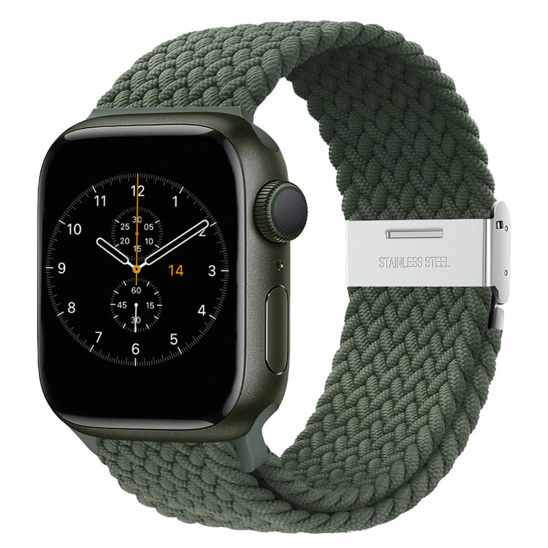 Braided Stretch Sport Band for Apple Watch — Breathable Fit, All Sizes 38–49mm