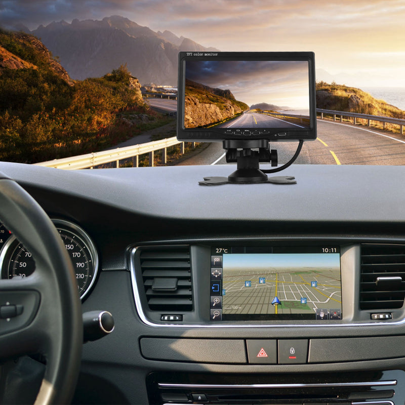 Screen Backup Camera System Vehicle Rear View Monitor Kit IP67 Waterproof Car Parking Reverse System With Night Vision For Car Trunk Van SUV 1Pc 7In