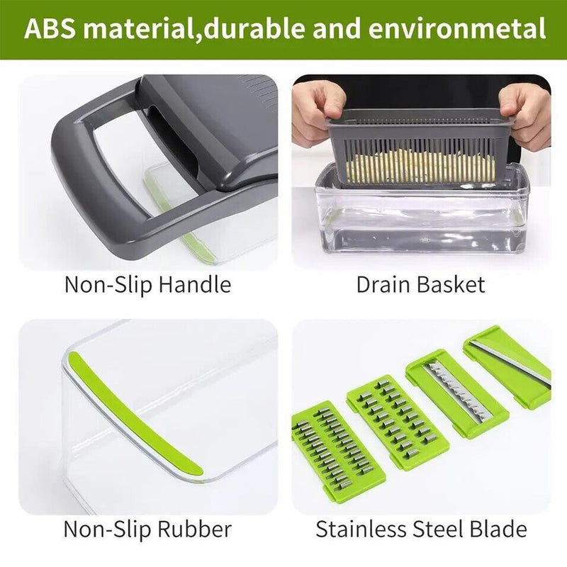 Vegetable Chopper — Dice, Slice & Peel in Half the Time 15-in-1