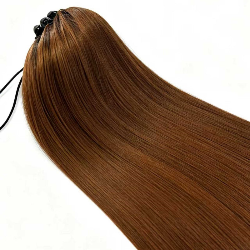 Ombre Drawstring Ponytail Extension — Sleek Straight, Natural Fit