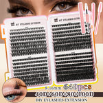 32 Rows Of Eyelashes Book Cluster 640 Segmented Lashes Set