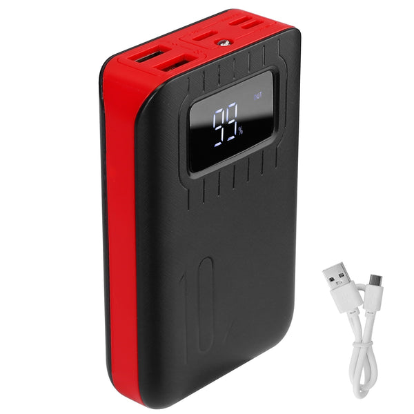 Portable Power Bank — Dual USB, LCD Display, Flashlight