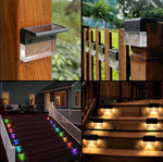Solar RGB Step & Fence Lights — Weatherproof Color-Changing Glow
