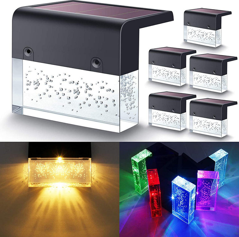 Solar RGB Step & Fence Lights — Weatherproof Color-Changing Glow