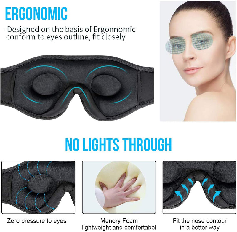 Bluetooth Sleep Mask with Built-In Speakers