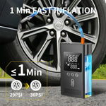 Portable Car Starter With Air Compressor,150PSI Digital Tire Inflator,Car Battery Starter 9.0 Gas 6.5L Diesel,Safe Clamps For Easy Use, Christmas Gift