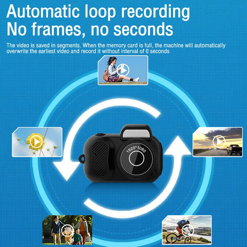 Pocket Mini Camera — 1080P HD Video, Clips On Anywhere, Includes 32GB Card