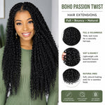 Bohemian Water Wave Crochet Hair — Butterfly & Faux Braid Ready, 60g