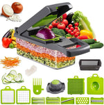 Vegetable Chopper Fruit Cutter Food Onion Veggie Dicer Slicer Peeler Kitchen 15 In 1