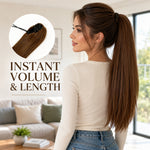 Ombre Drawstring Ponytail Extension — Sleek Straight, Natural Fit