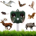 Ultrasonic Animal Repeller Solar Powered Repellent With Motion Sensor LED Flashing Lights IPX6 Waterproof Outdoor For Farm Garden Yard