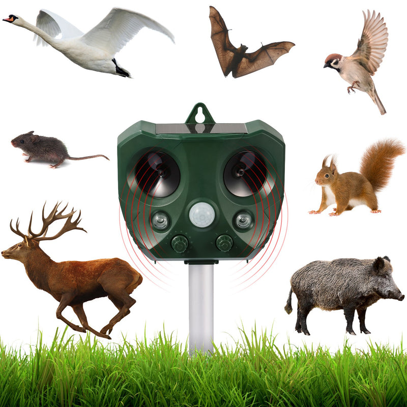 Solar Ultrasonic Animal Repeller — Keeps Pests Off Your Yard, No Chemicals