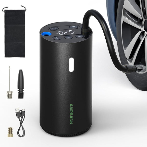 AMPBANK Smart Tire Air Pump — Pressure Gauge, LED Screen