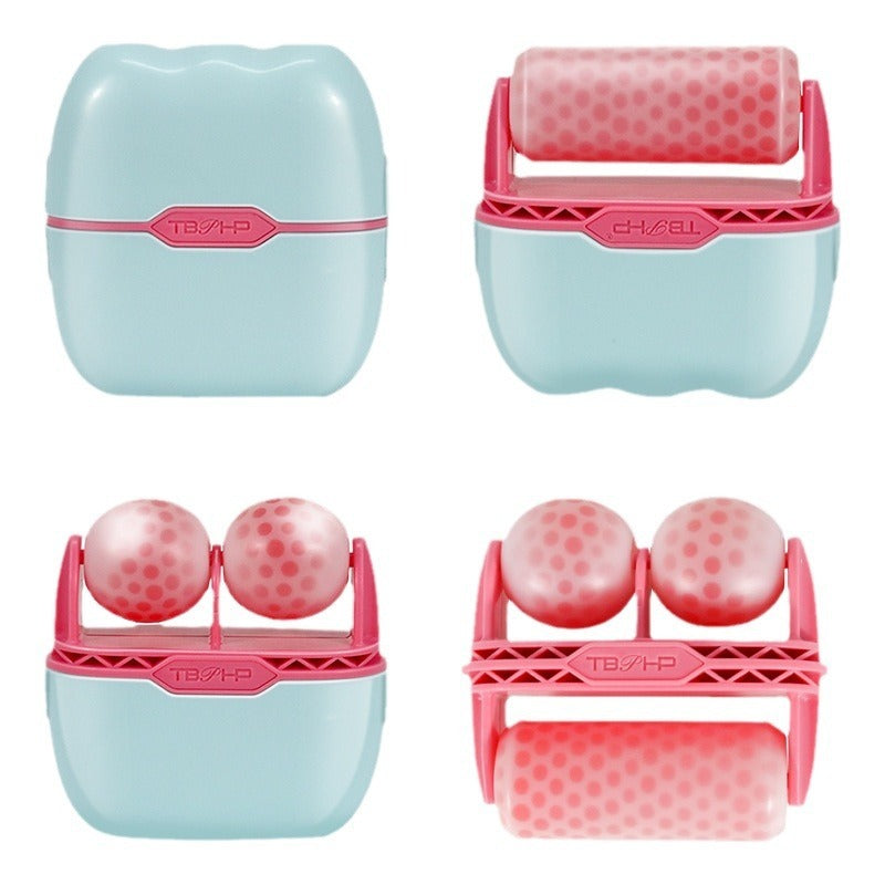Dual-Head Facial Ice Roller — Cooling, De-Puffing