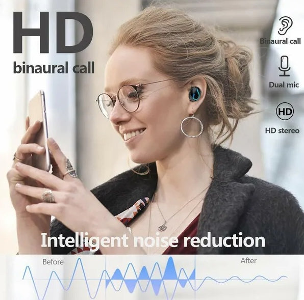 TWS Wireless Earbuds — Bluetooth 5.1, IPX7 Waterproof, All-Day Stereo Sound