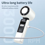 Rechargeable Handheld Turbo Fan — Cool Down Anywhere, Foldable Design