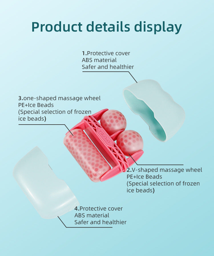 Dual-Head Facial Ice Roller — Cooling, De-Puffing