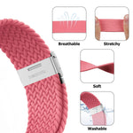 Braided Stretch Sport Band for Apple Watch — Breathable Fit, All Sizes 38–49mm
