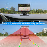 Screen Backup Camera System Vehicle Rear View Monitor Kit IP67 Waterproof Car Parking Reverse System With Night Vision For Car Trunk Van SUV 1Pc 7In