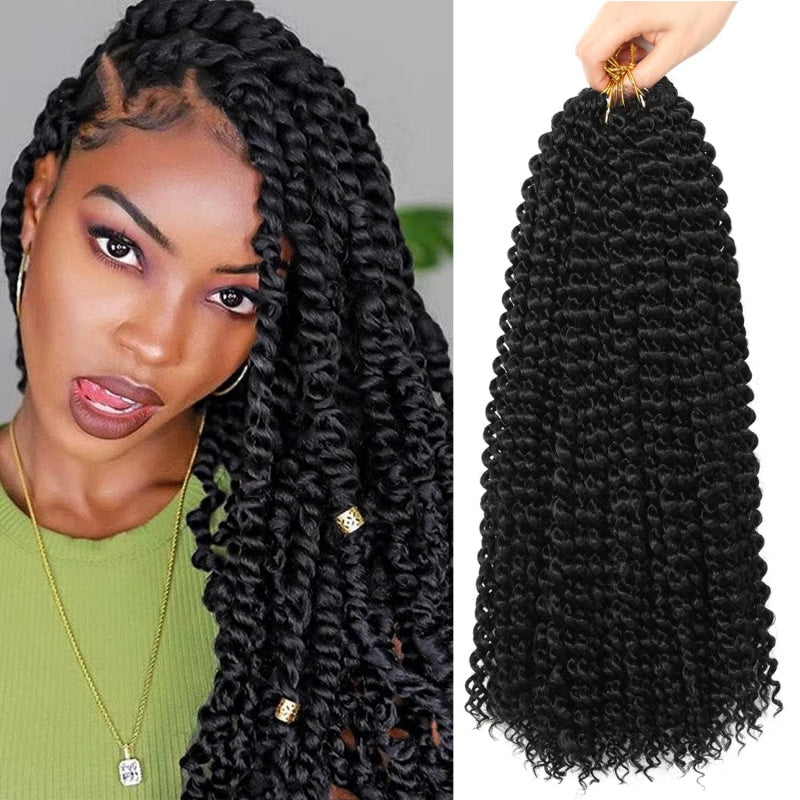 Bohemian Water Wave Crochet Hair — Butterfly & Faux Braid Ready, 60g