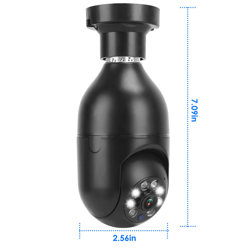 Pan-Tilt Light Bulb Camera — 1080P, Two-Way Audio, Auto Motion Tracking