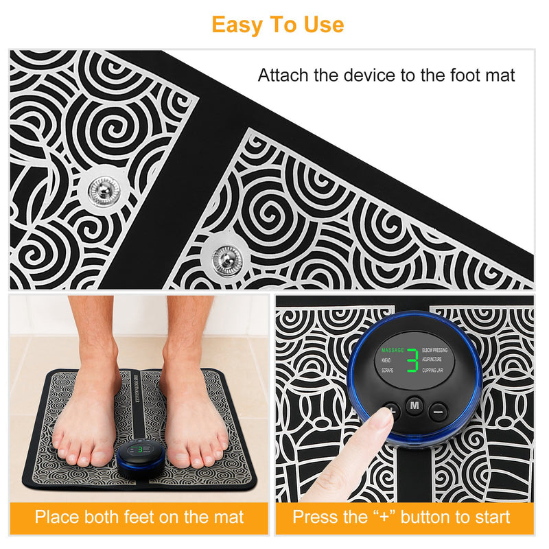 EMS Foot Massage Pad For Mothers' Day Gift Electric Stimulator Massager Unit Rechargeable Leg Reshaping Muscle Battery Powered Type And Rechargeable Type Options
