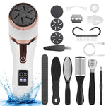 Electric Foot Callus Remover With Vacuum Foot Grinder Rechargeable Foot File Dead Skin Pedicure Machine With 3 Grinding Heads 2 Speeds Foot Care Tool 17Pcs