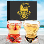 Skull-Style Novelty Shot Glasses (Set of 2) — Fun Conversation-Starter Gift