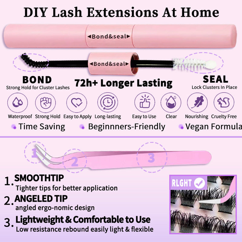 Lash Clusters, 640 Pcs Eyelashes Cluster Extensions 9-16mm Fluffy Individual Lashes 30D-60D D Curl False Eyelashes