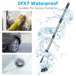 Electric Spin Scrubber Cordless Rechargeable Telescopic Cleaning Brush 8 Replaceable Heads 2 Speed Adjustable Extension Arm Bathroom Tub Tile Floor 1Pc