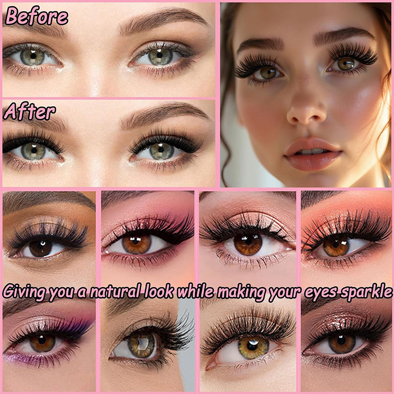 Lash Clusters, 640 Pcs Eyelashes Cluster Extensions 9-16mm Fluffy Individual Lashes 30D-60D D Curl False Eyelashes