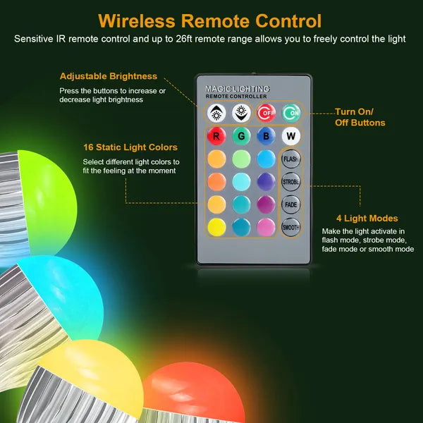 RGB Smart Bulb — Remote-Controlled Mood Lighting, E27 16-Color