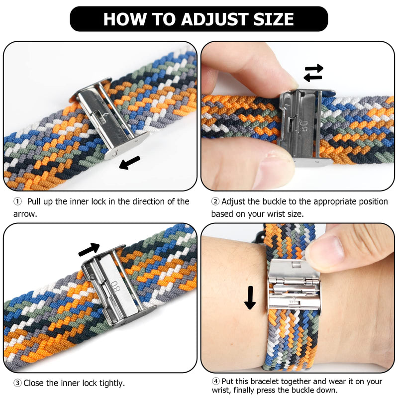 Braided Stretch Sport Band for Apple Watch — Breathable Fit, All Sizes 38–49mm