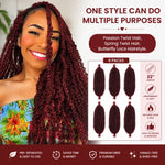 Soft Springy Afro Twist Hair Pre-Separated Spring TwistFor Soft Faux Locs Crochet Synthetic Hair Extensio Syntheticwigs N For Women Curly Hair Wig Ready To Wear 3in1 Half WigSynthetic Wigs 22 Inch