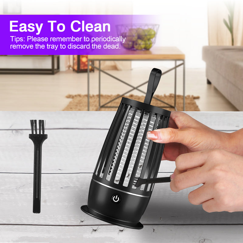 Rechargeable UV Bug Zapper Lamp — Covers Up to 1,615 Sq Ft
