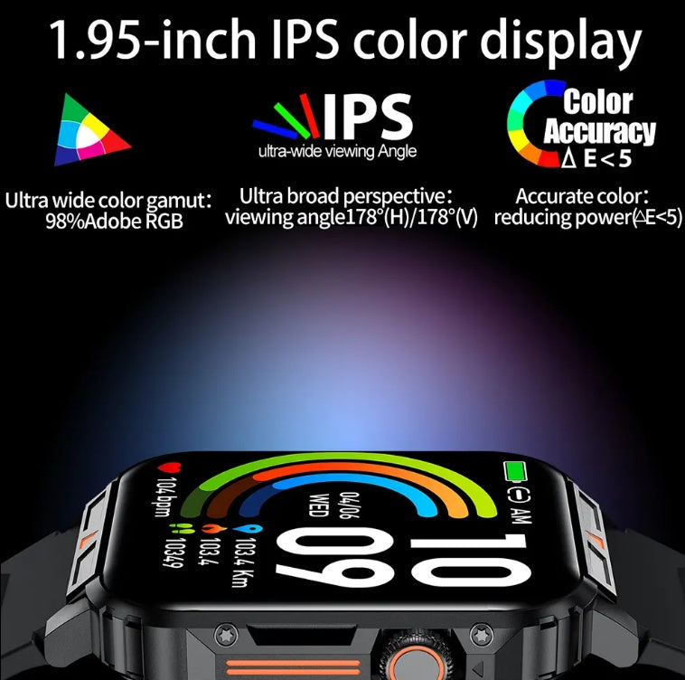 L81 Rugged Smartwatch — Answer Calls, All-Day Fitness Tracking, Waterproof