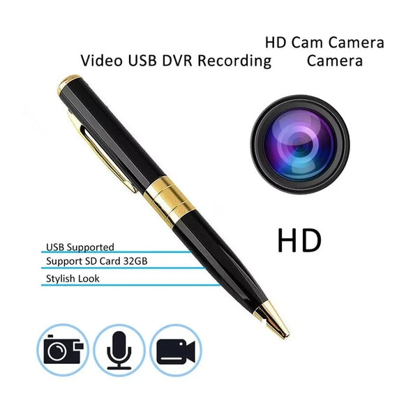 Hidden Pen Camera — 1080P Covert Recording, Clips In Any Pocket