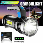 LED Flashlight USB Rechargeable Torch COB Spotlight Camping Light High Lumens Emergency Lamp 3 Modes Waterproof Must Provide A Hazardous Materials Shipping Label For Self-pickup Order Ship By USPS