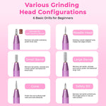 Portable Electric Nail File Kit — With Drill Bits