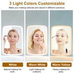 LED Makeup Mirror — Touch Control, 3 Light Modes, USB