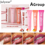 Lip Moisturizing Fruit Flavor Lip Honey 4-piece Set Lip Glaze Moisturizing Hydrating Lip Oil Makeup