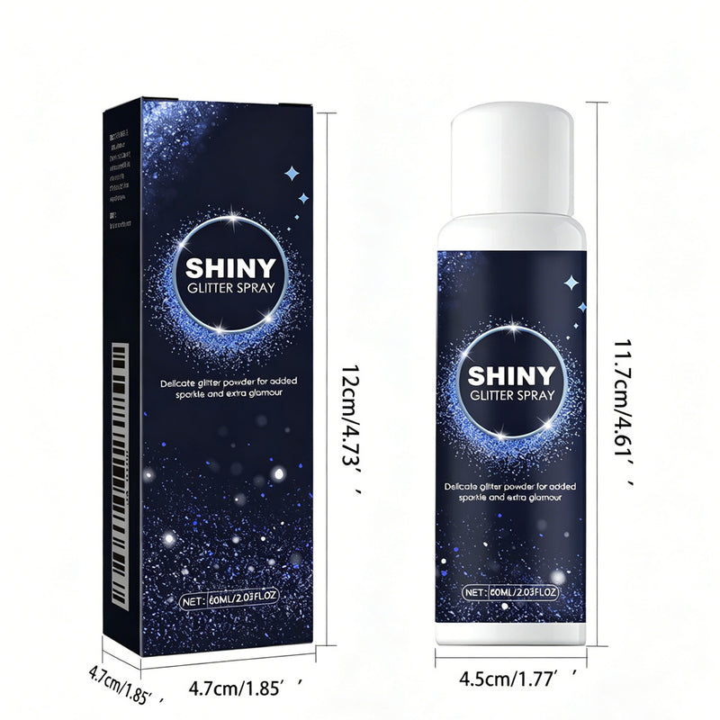 Glitter Spray,Long-Lasting Sparkle Effect Shiny Glitter Spray For Hair Body
