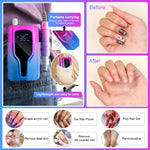 Professional Electric Nail Drill, 45000 RPM Cordless Rechargeable E-File Machine, With 12 Bits, Sanding Bands, LCD Display For Acrylic Gel Nails