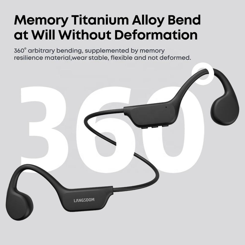 Swim-Ready Bone Conduction Headphones — IPX8 Waterproof, 32GB Built-In Storage