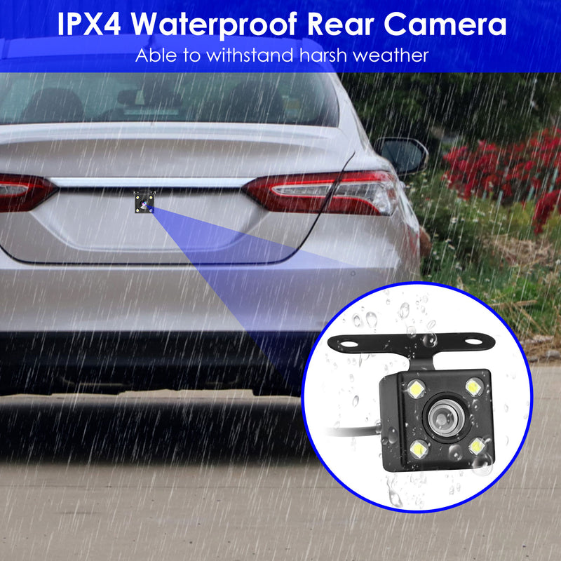 WiFi FHD 1080P Car Dash Cam 3 Channels Front Rear Inside Dash Camera With Loop Recording Reversing Visual 170 Degree Wide Angle 64G Card Included 1Pc
