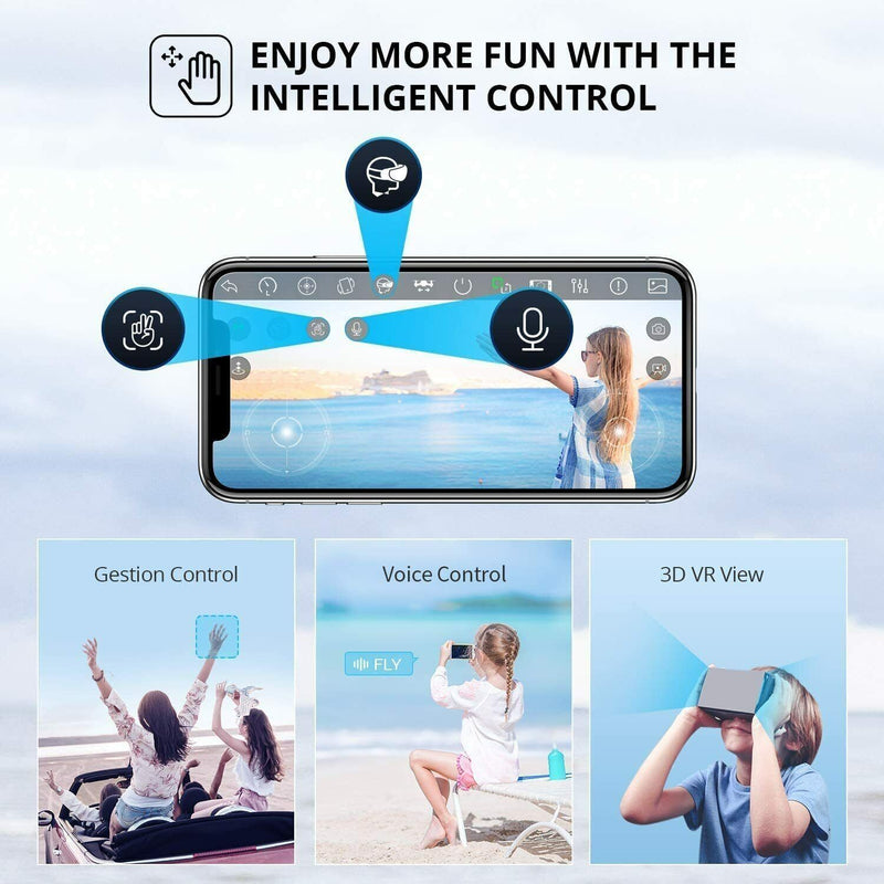 V13 Foldable FPV Drone — 6K Dual Camera, Live WiFi Feed, 2 Batteries Included